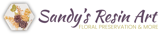 Sandy Resin Art: Floral Preservation, Resin Art & More Logo
